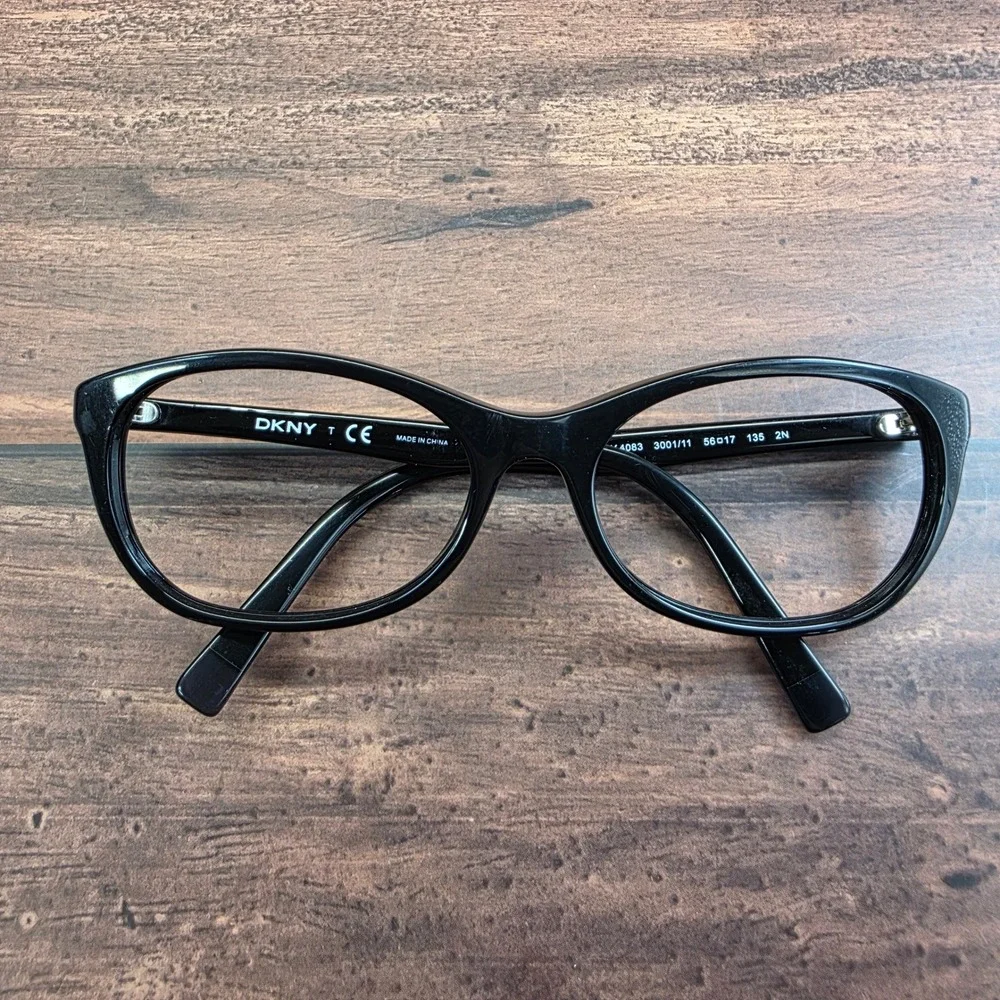 DKNY DY 4083 3001/11 Black Cat Eye Eyeglass Frames 56-17-135 Womens